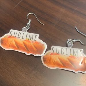 Sublime earrings quirky cheesy funny